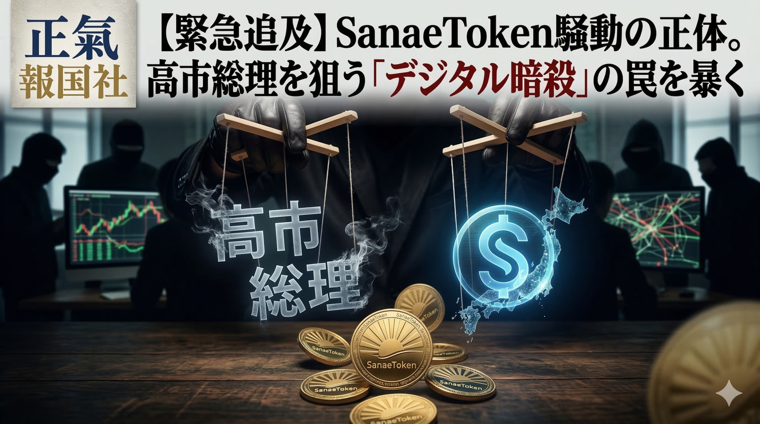 【緊急追及】SanaeToken騒動の正体。高市総理を狙う「デジタル暗殺」の罠を暴く